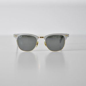 Ray-Ban White and Gold Sunglasses